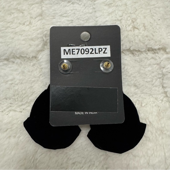 Elegant Shiny Gold and Brown Pearl Drop Earrings, Teardrop Oversized Boho Style - Picture 3 of 3